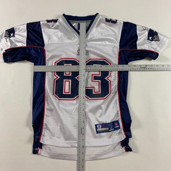 Vintage Wes Welker New England Patriots Football Jersey Boy's Medium Reebok - Picture 6 of 8